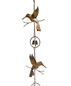 Happy Gardens Rain Chains Hummingbirds And Bells Rain Chain