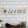 Happy Gardens Let It Bee Embossed Metal Sign Garden Signs