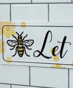 Happy Gardens Let It Bee Embossed Metal Sign Garden Signs 13 Happy Gardens Let It Bee Embossed Metal Sign Garden Signs