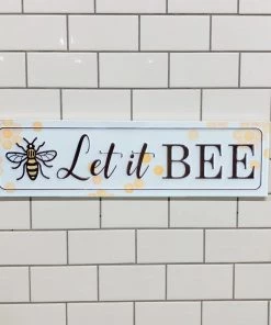 Happy Gardens Let It Bee Embossed Metal Sign Garden Signs 15 Happy Gardens Let It Bee Embossed Metal Sign Garden Signs