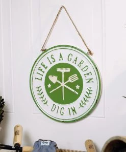 Happy Gardens Garden Signs "Life Is A Garden" Metal Sign 14 Happy Gardens Garden Signs