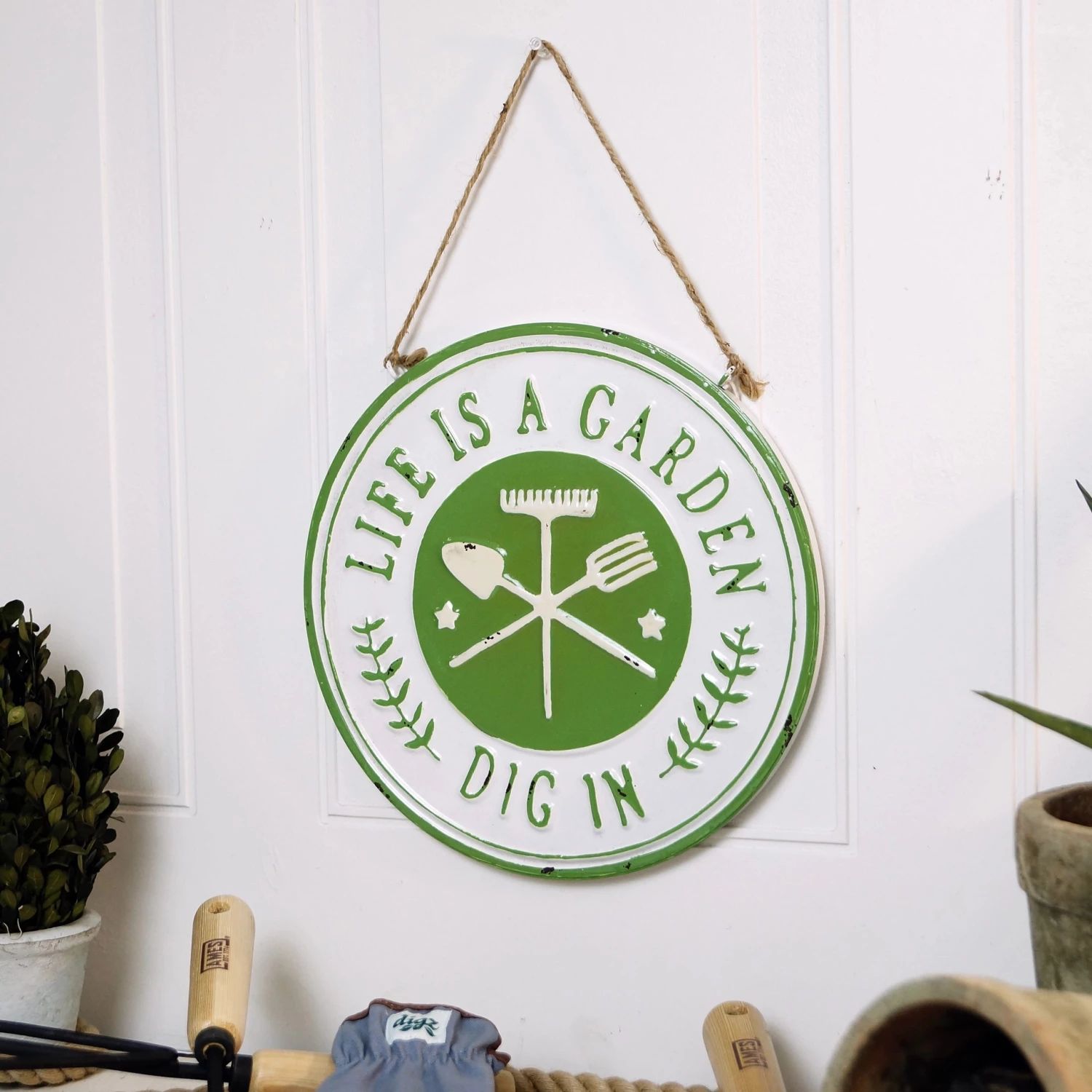 Happy Gardens Garden Signs "Life Is A Garden" Metal Sign 7 Happy Gardens Garden Signs "Life Is A Garden" Metal Sign