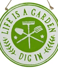 Happy Gardens Garden Signs "Life Is A Garden" Metal Sign 15 Happy Gardens Garden Signs