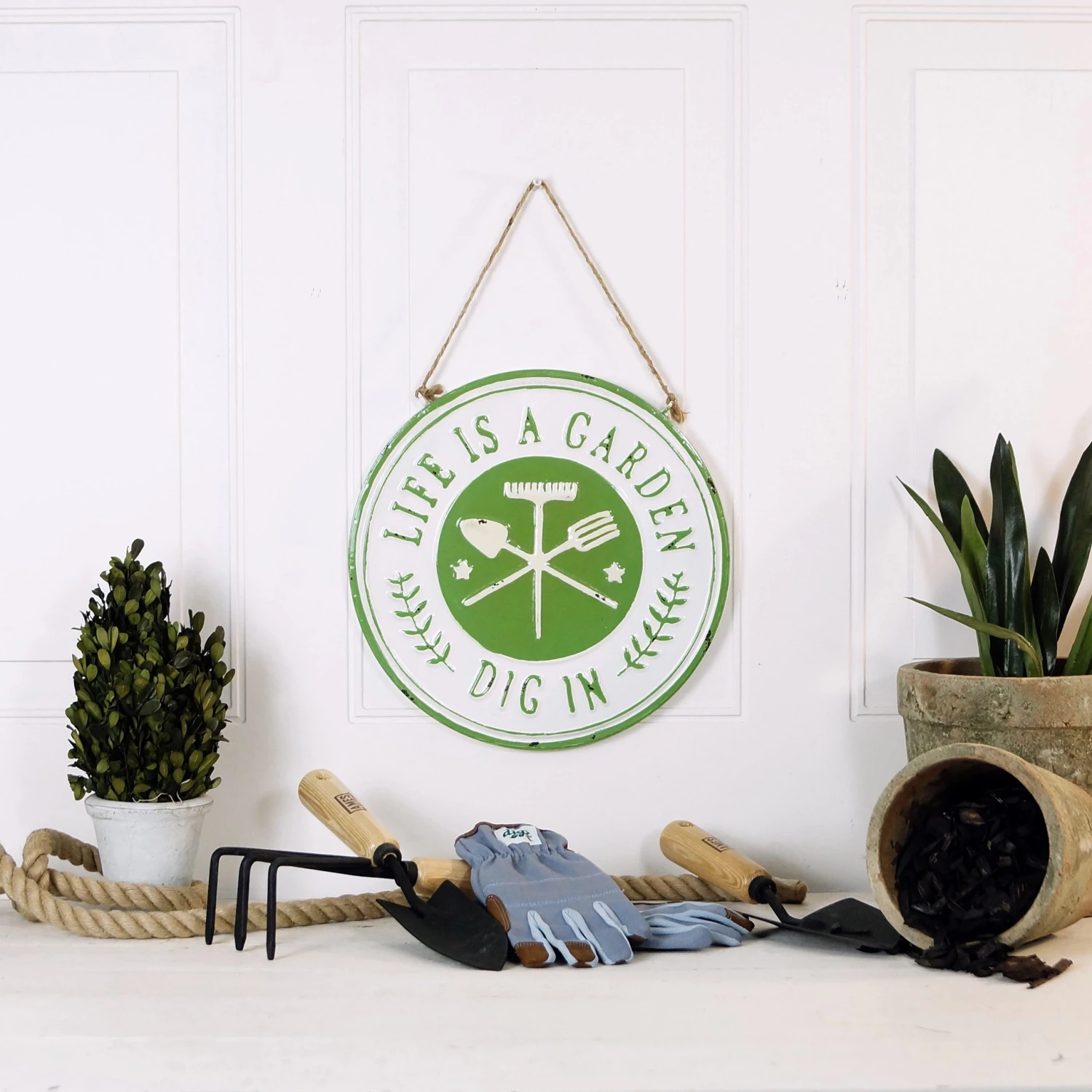 Happy Gardens Garden Signs "Life Is A Garden" Metal Sign 9 Happy Gardens Garden Signs "Life Is A Garden" Metal Sign