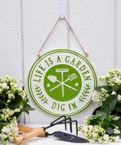 Happy Gardens Garden Signs "Life Is A Garden" Metal Sign 17 Happy Gardens Garden Signs