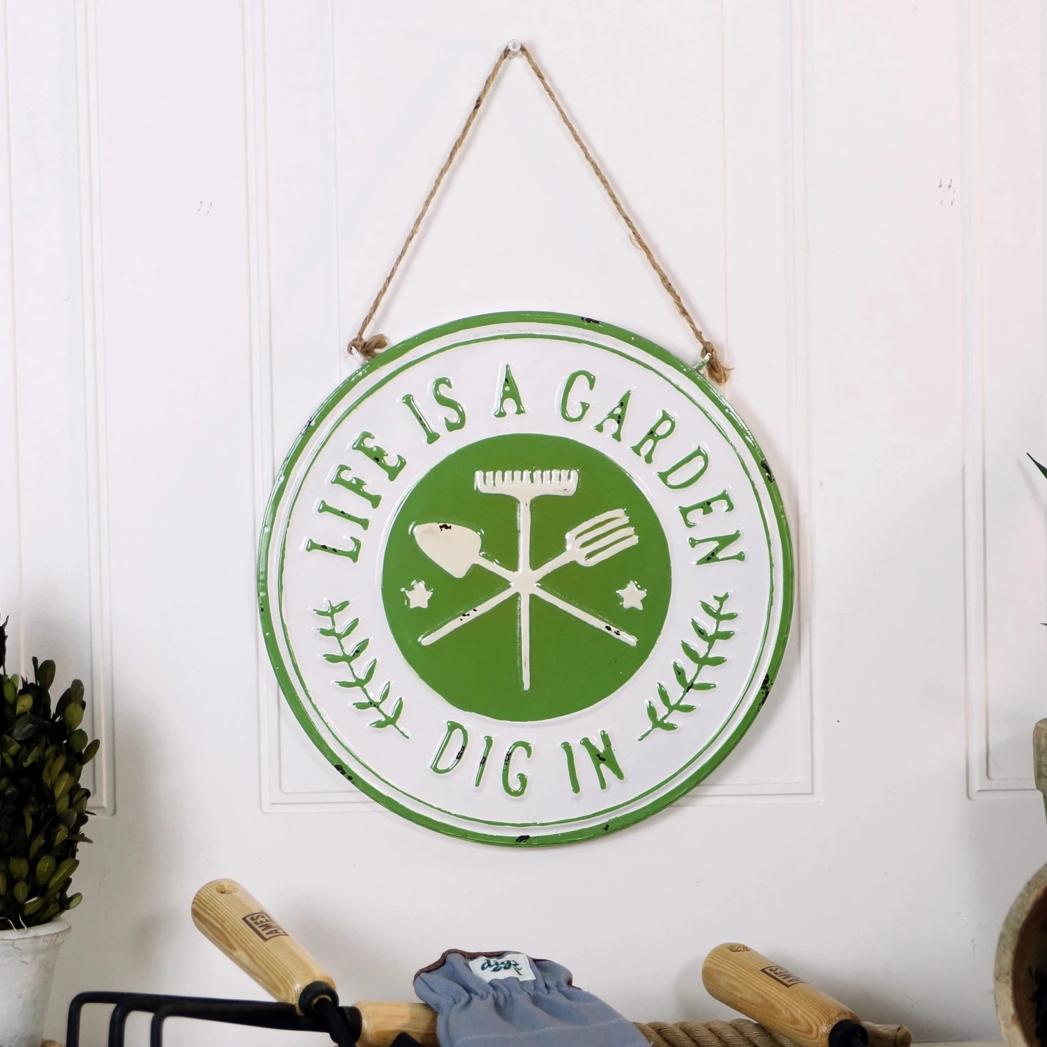 Happy Gardens Garden Signs "Life Is A Garden" Metal Sign 3 Happy Gardens Garden Signs "Life Is A Garden" Metal Sign