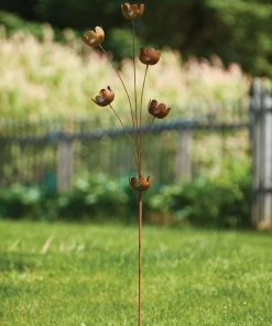 Happy Gardens Garden Stakes & Rain Gauges Lily Cup Chimes Garden Stake