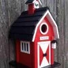 Happy Gardens Little Red Barn Bird House Birdhouses/Baths 1 Happy Gardens Little Red Barn Bird House Birdhouses/Baths