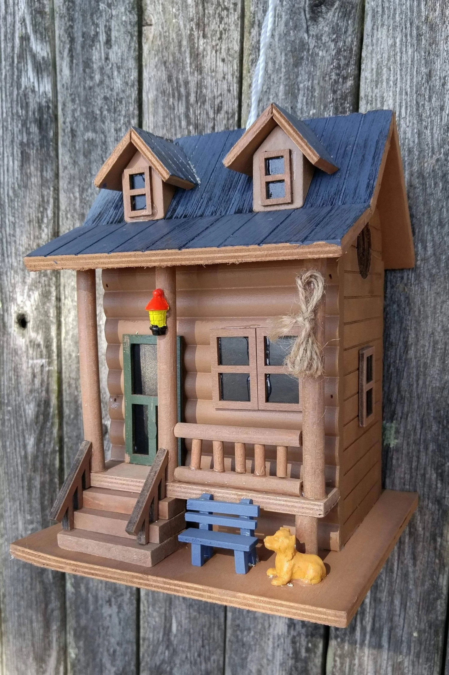 Happy Gardens Log Cabin Bird House Birdhouses/Baths 3 Happy Gardens Log Cabin Bird House Birdhouses/Baths