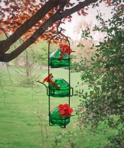 Happy Gardens Lunch Pail Hummingbird Feeder, Green, 10.5 Oz.