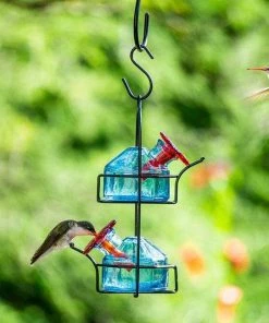 Happy Gardens Lunch Pail Hummingbird Feeder Two Reservoir