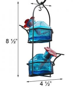 Happy Gardens Lunch Pail Hummingbird Feeder Two Reservoir