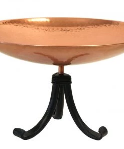 Happy Gardens Metal Bird Bath With Tripod Stand