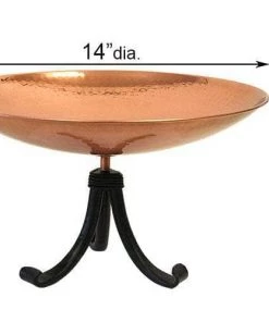 Happy Gardens Metal Bird Bath With Tripod Stand