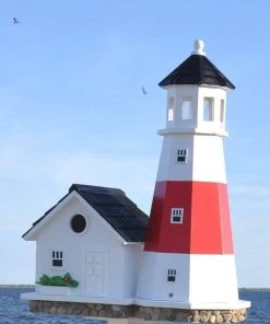 Happy Gardens Birdhouses/Baths Montauk Point Lighthouse Bird House
