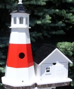 Happy Gardens Birdhouses/Baths Montauk Point Lighthouse Bird House