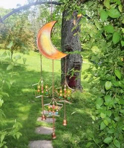 Happy Gardens Mobiles & Wind Chimes Moon And Stars W/Dangles Wind Chime