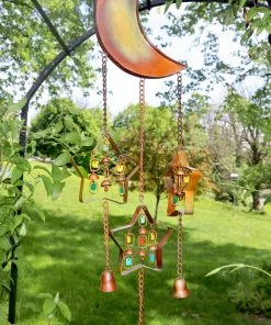 Happy Gardens Mobiles & Wind Chimes Moon And Stars W/Dangles Wind Chime