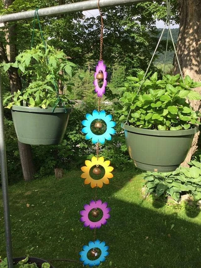 Happy Gardens Multicolor Flower Hanging Ornament Ornaments 4 Happy Gardens Multicolor Flower Hanging Ornament Ornaments