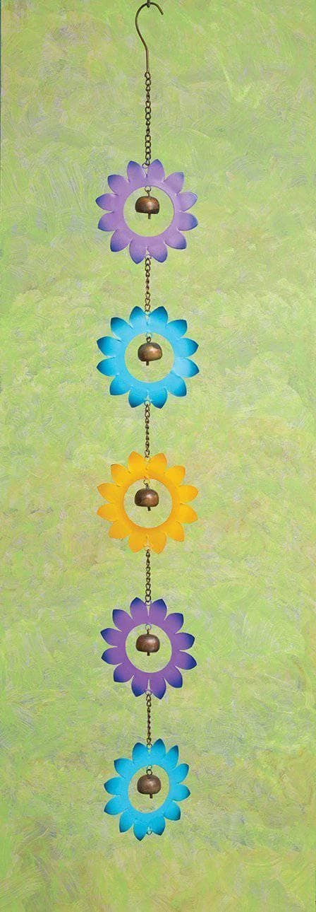 Happy Gardens Multicolor Flower Hanging Ornament Ornaments 3 Happy Gardens Multicolor Flower Hanging Ornament Ornaments