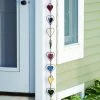 Happy Gardens Rain Chains Multicolor Heart Rain Chain