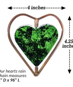 Happy Gardens Rain Chains Multicolor Heart Rain Chain