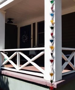 Happy Gardens Rain Chains Multicolor Heart Rain Chain