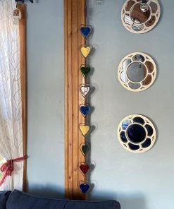 Happy Gardens Multicolor Hearts Ornament