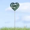 Happy Gardens Open Heart With Birds Emerald Garden Stake Garden Stakes & Rain Gauges 1 Happy Gardens Open Heart With Birds Emerald Garden Stake Garden Stakes & Rain Gauges