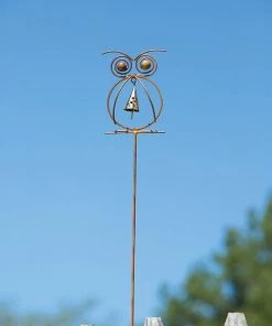 Happy Gardens Owl With Bell Garden Stake