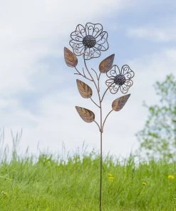 Happy Gardens Garden Stakes & Rain Gauges Pansy Flamed Garden Stake