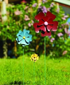 Happy Gardens Pansy Red Flower Wind Spinner Wind Spinners