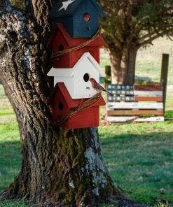 Happy Gardens Piedmont Patriotic Birdhouse Birdhouses/Baths