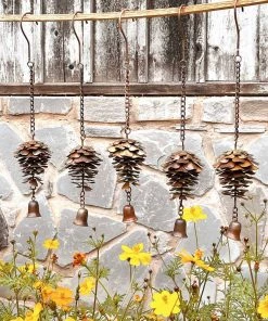 Happy Gardens Pine Cone With Bell Ornament Ornaments