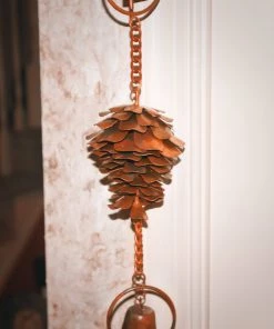 Happy Gardens Pinecones And Bells Hanging Garden Ornament