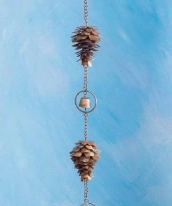 Happy Gardens Pinecones And Bells Hanging Garden Ornament