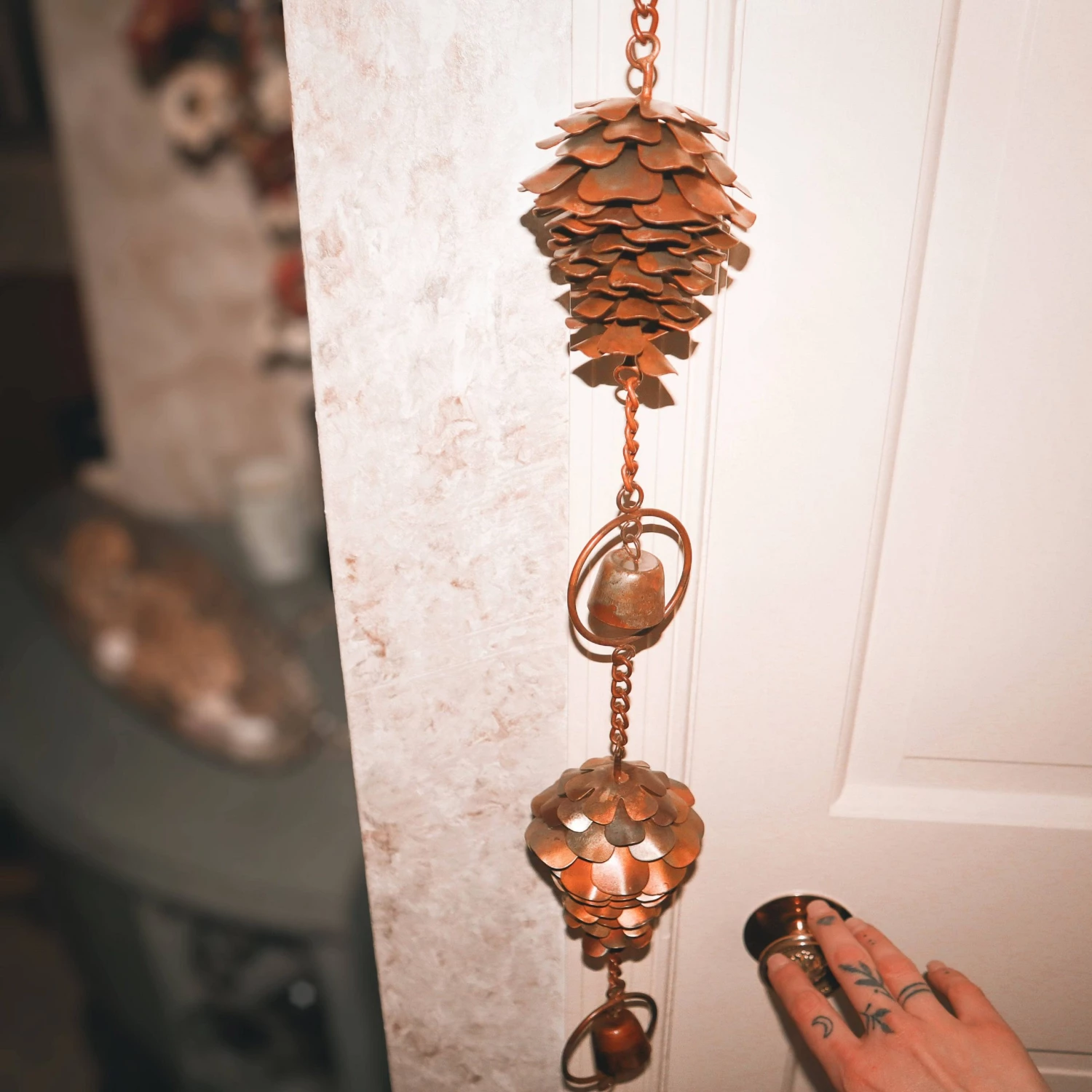 Happy Gardens Pinecones And Bells Hanging Garden Ornament 6 Happy Gardens Pinecones And Bells Hanging Garden Ornament