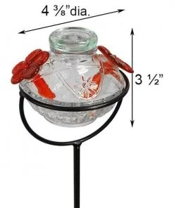 Happy Gardens Pot De Creme Staked Hummingbird Feeder, Clear, 8 Oz. 11 Happy Gardens Pot De Creme Staked Hummingbird Feeder, Clear, 8 Oz.