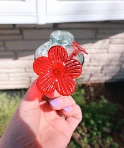 Happy Gardens Pot De Creme Staked Hummingbird Feeder, Clear, 8 Oz. 13 Happy Gardens Pot De Creme Staked Hummingbird Feeder, Clear, 8 Oz.