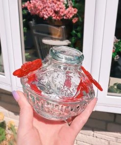 Happy Gardens Pot De Creme Staked Hummingbird Feeder, Clear, 8 Oz. 14 Happy Gardens Pot De Creme Staked Hummingbird Feeder, Clear, 8 Oz.