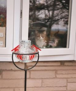 Happy Gardens Pot De Creme Staked Hummingbird Feeder, Clear, 8 Oz. 15 Happy Gardens Pot De Creme Staked Hummingbird Feeder, Clear, 8 Oz.