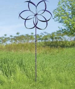 Happy Gardens Wind Spinners Purple Feather Wind Spinner 32"