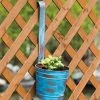 Happy Gardens New Arrivals Railing Planter Pot Blue
