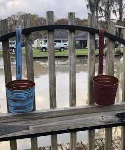 Happy Gardens Railing Planter Pot Red