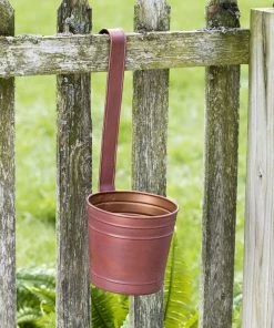 Happy Gardens Railing Planter Pot Red
