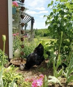 Happy Gardens Rain Chain Receptacle - Flamed Finish