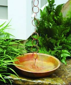Happy Gardens Rain Chain Receptacle - Flamed Finish