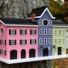 Happy Gardens Birdhouses/Baths Rainbow Row Birdhouse