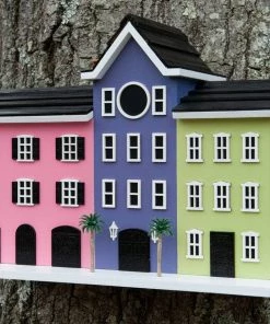 Happy Gardens Birdhouses/Baths Rainbow Row Birdhouse