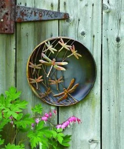 Happy Gardens Raised Dragonflies Wall Decor Disc